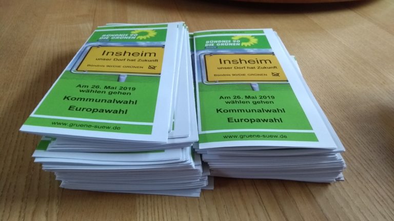 Das GRÜNE Wahlprogramm für Insheim 2019 – 2024