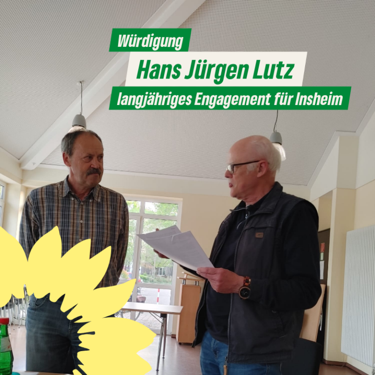 Hans Jürgen Lutz: langjähriges Engagement im Ortsverband Herxheim/Insheim